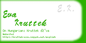 eva kruttek business card